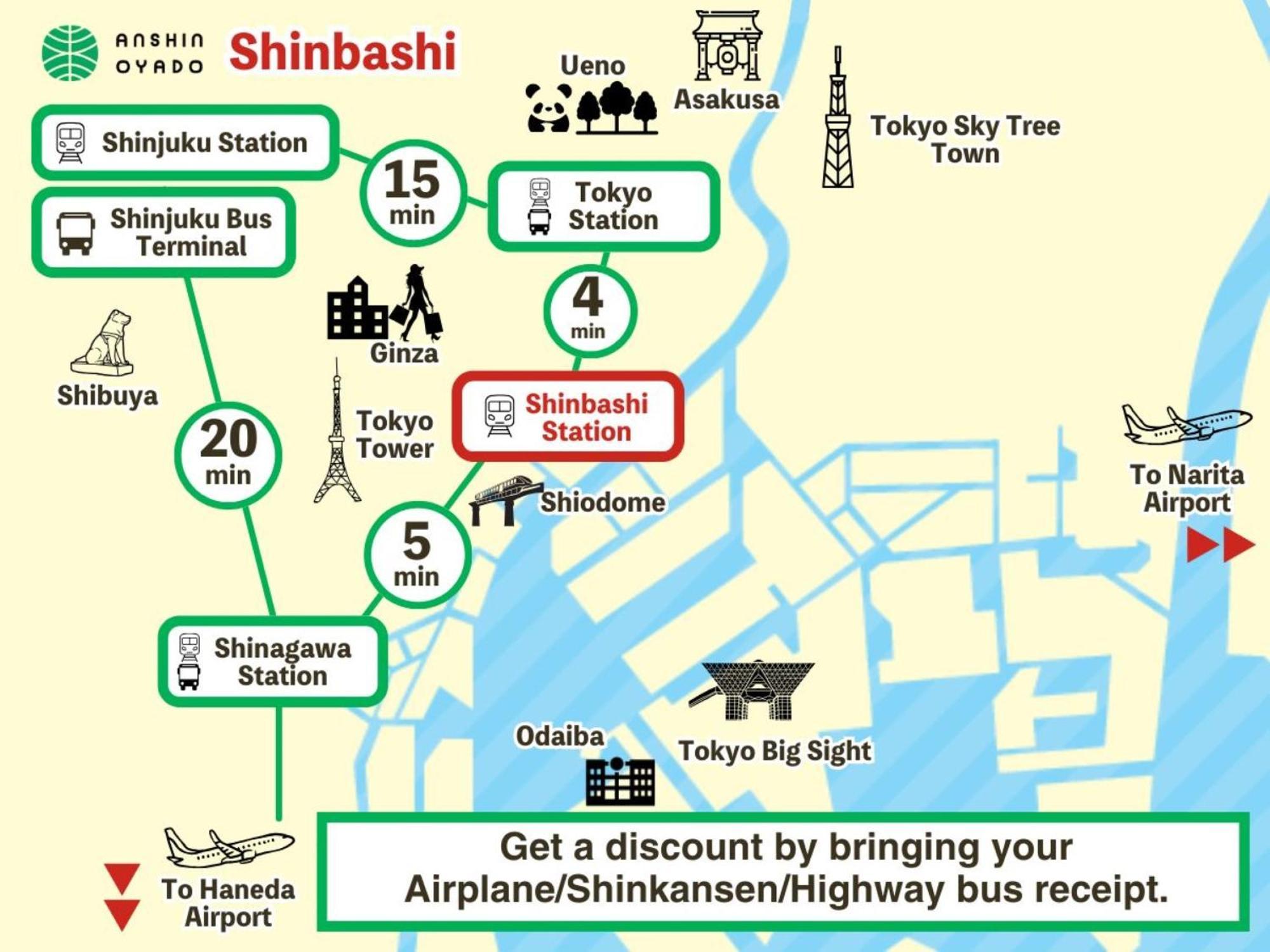 Anshin Oyado Shinbashi Ekimaeten Tokyo Esterno foto